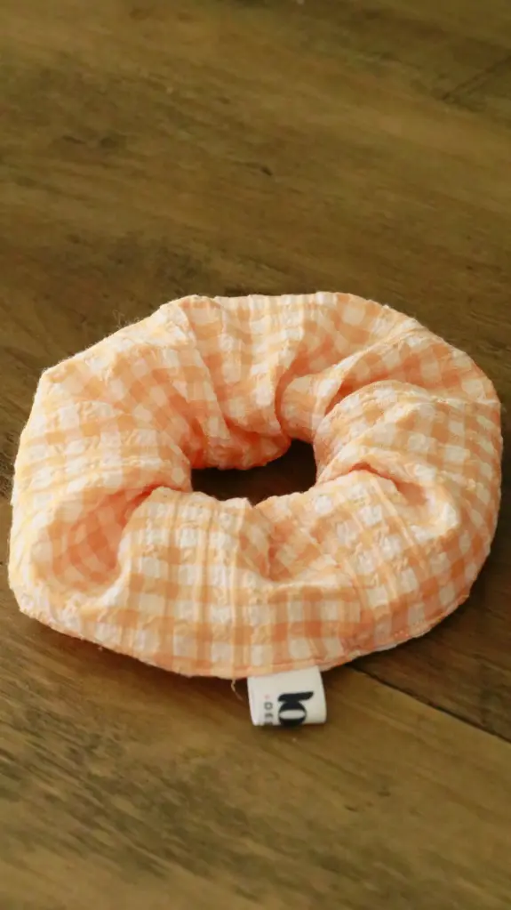 Chouchou vichy orange