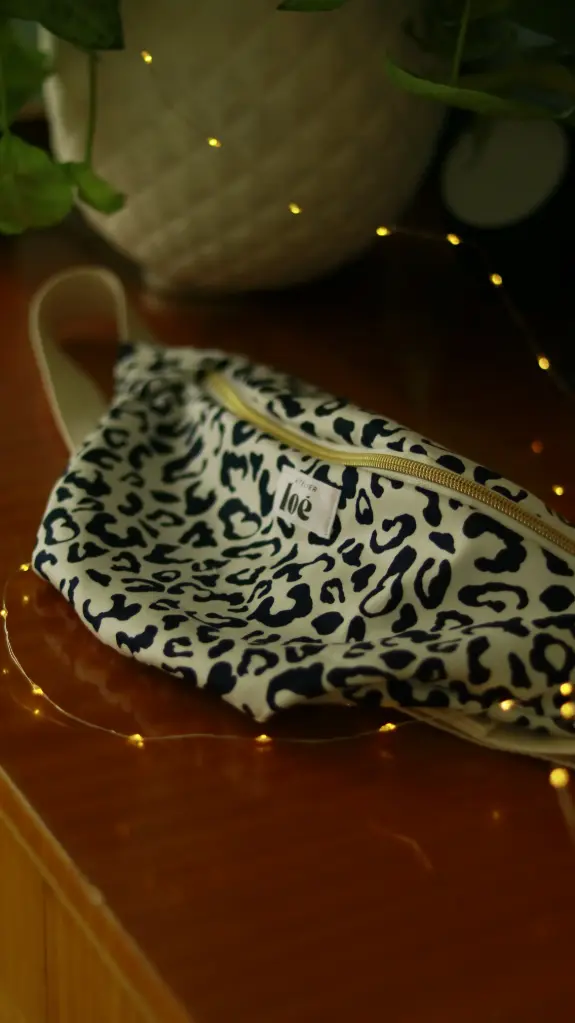 Sac banane Léopard bleu