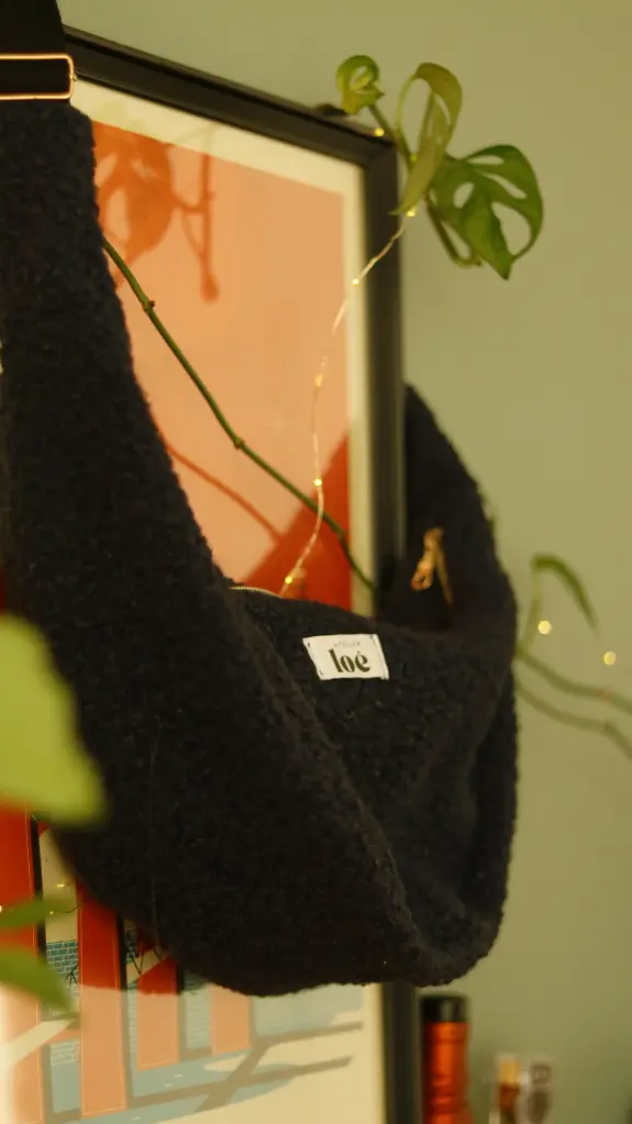 Sac demi-lune noir