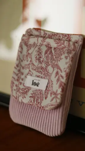 Pochette soignants toile de jouy